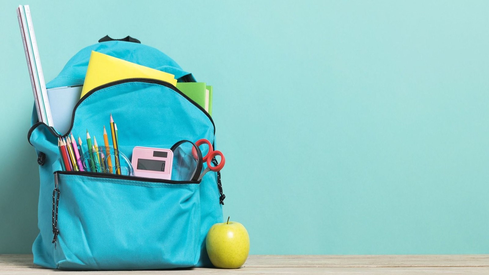Backpack with school supplies